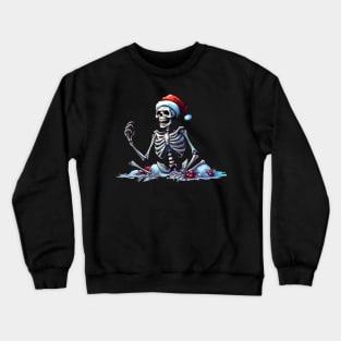 skeleton Santa Claus Crewneck Sweatshirt